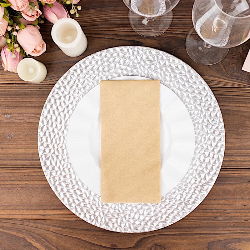 20 Rectangular 17" x 12" Airlaid Paper Disposable Dinner Napkins