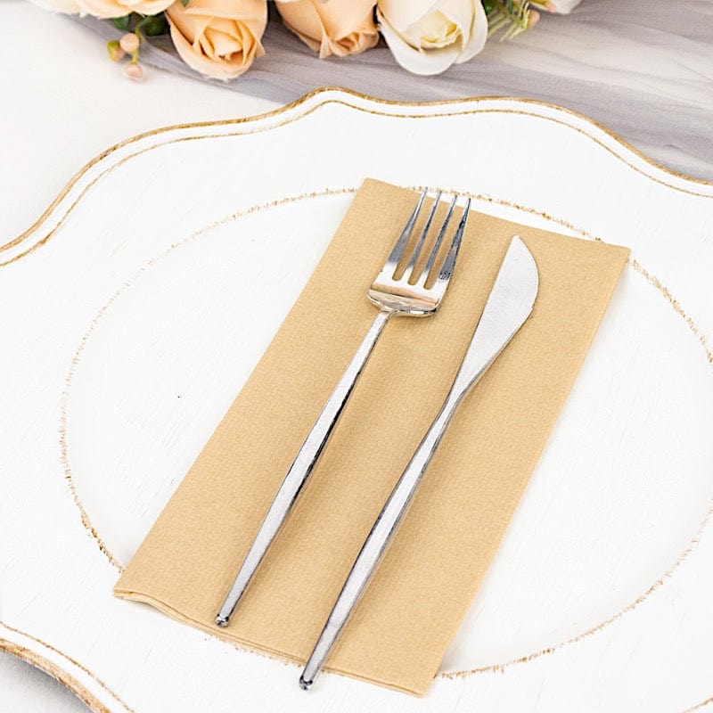20 Rectangular 17" x 12" Airlaid Paper Disposable Dinner Napkins