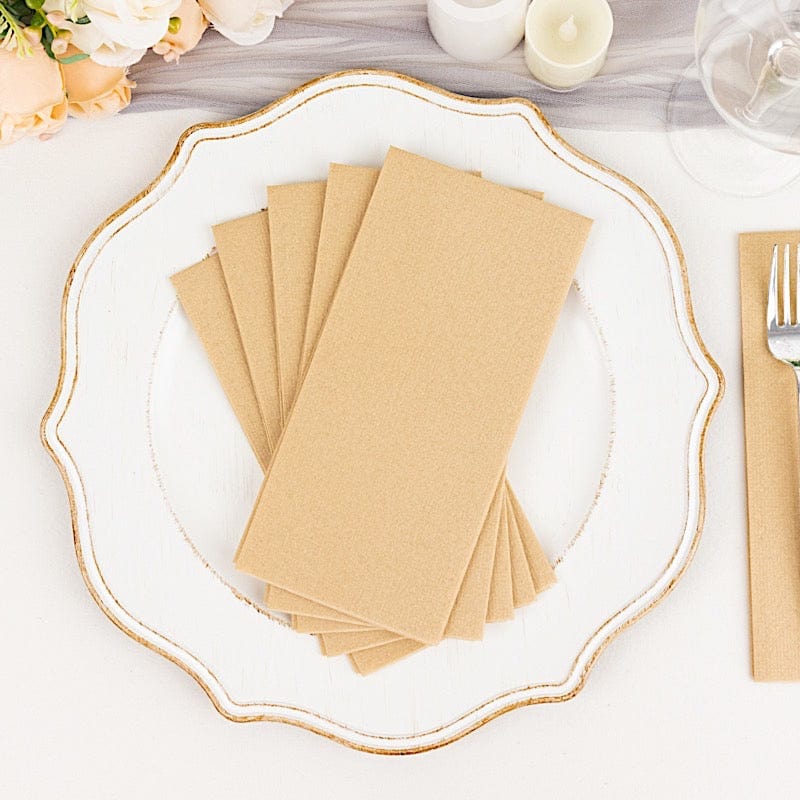 20 Rectangular 17" x 12" Airlaid Paper Disposable Dinner Napkins