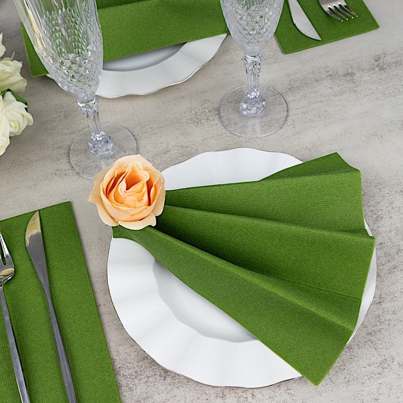20 Rectangular 17" x 12" Airlaid Paper Disposable Dinner Napkins