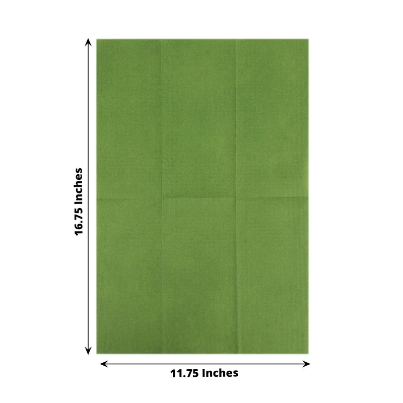 20 Rectangular 17" x 12" Airlaid Paper Disposable Dinner Napkins