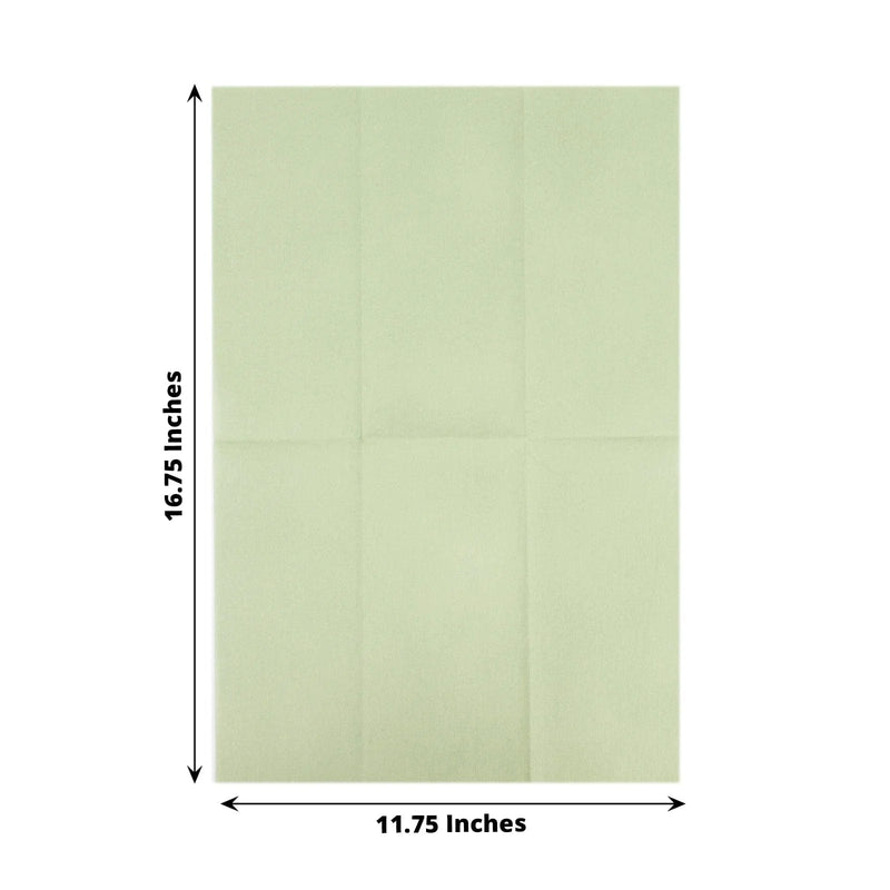 20 Rectangular 17" x 12" Airlaid Paper Disposable Dinner Napkins