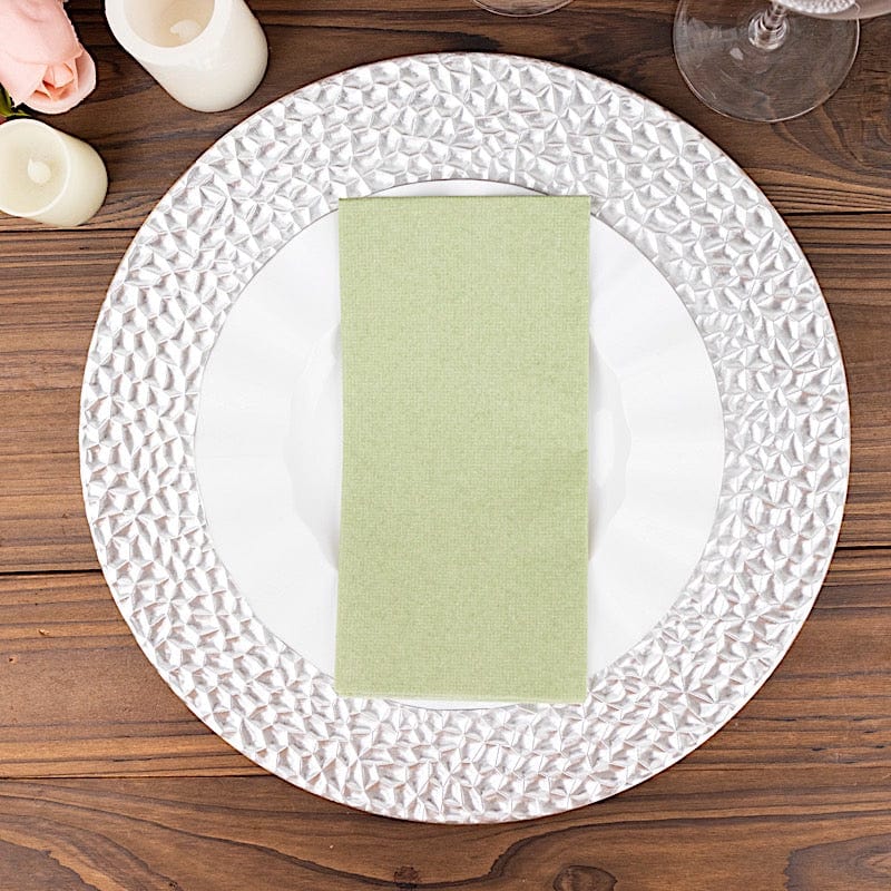 20 Rectangular 17" x 12" Airlaid Paper Disposable Dinner Napkins