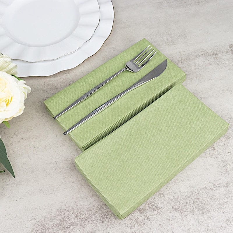 20 Rectangular 17" x 12" Airlaid Paper Disposable Dinner Napkins