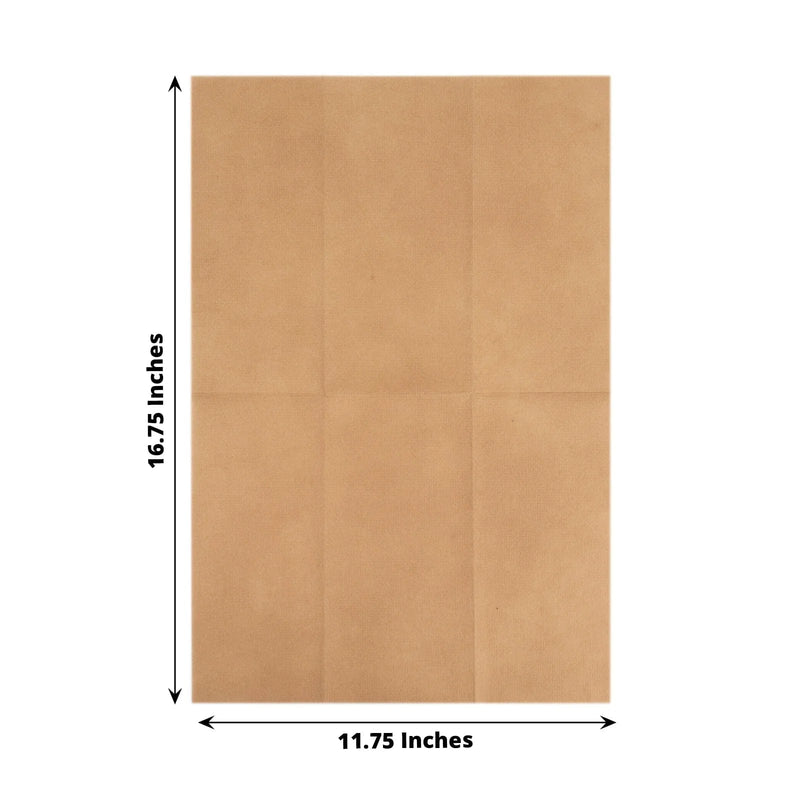 20 Rectangular 17" x 12" Airlaid Paper Disposable Dinner Napkins