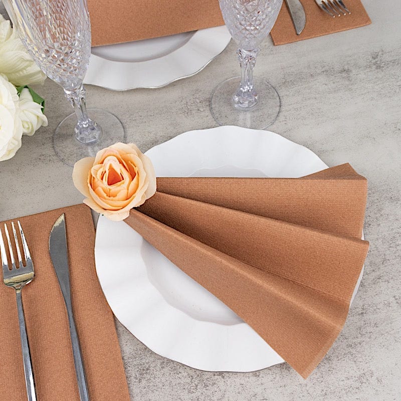 20 Rectangular 17" x 12" Airlaid Paper Disposable Dinner Napkins