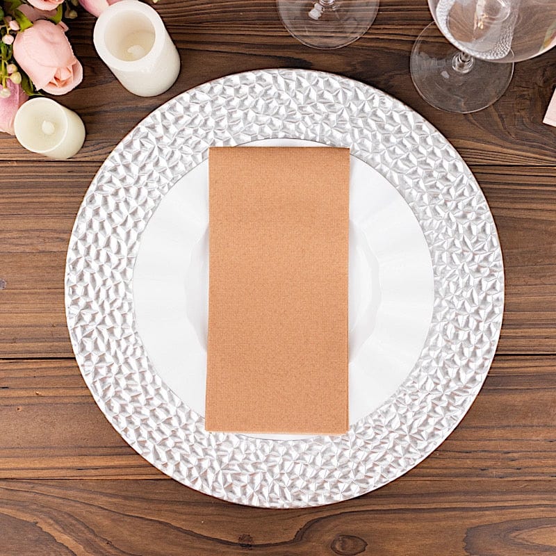20 Rectangular 17" x 12" Airlaid Paper Disposable Dinner Napkins
