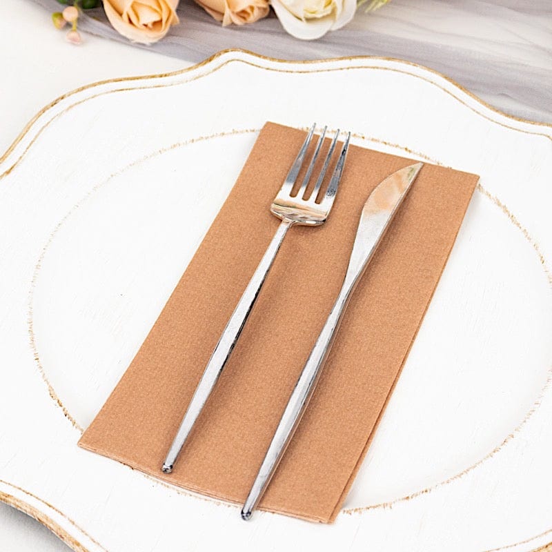 20 Rectangular 17" x 12" Airlaid Paper Disposable Dinner Napkins