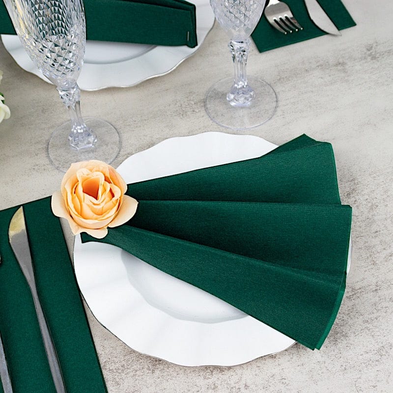 20 Rectangular 17" x 12" Airlaid Paper Disposable Dinner Napkins