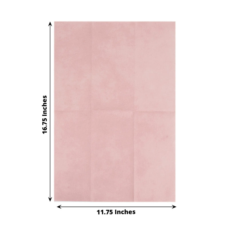 20 Rectangular 17" x 12" Airlaid Paper Disposable Dinner Napkins