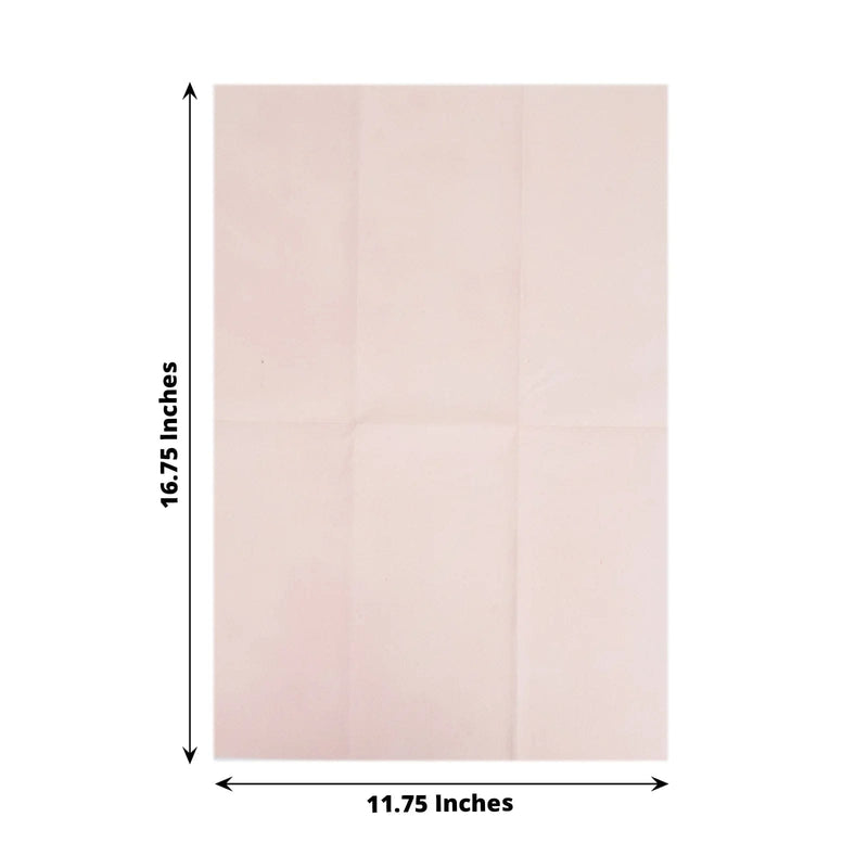 20 Rectangular 17" x 12" Airlaid Paper Disposable Dinner Napkins
