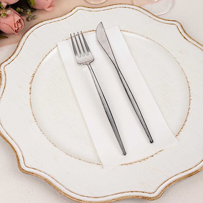 20 Rectangular 17" x 12" Airlaid Paper Disposable Dinner Napkins