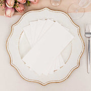20 Rectangular 17" x 12" Airlaid Paper Disposable Dinner Napkins