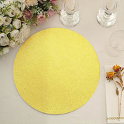 20 Round 13" Glitter Round Paper Table Placemats