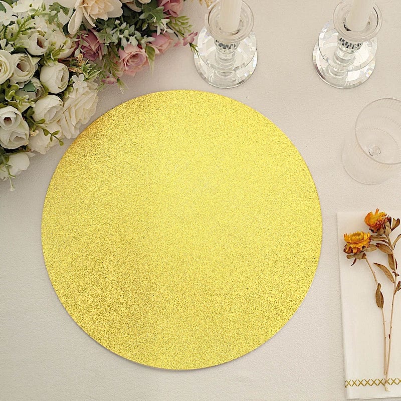 20 Round 13" Glitter Round Paper Table Placemats