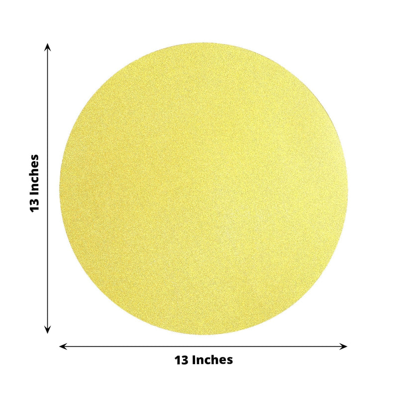 20 Round 13" Glitter Round Paper Table Placemats