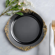 20 Round 13" Plastic Charger Plates with Embossed Baroque Rim CHRG_PLSTLW1310_CLGD_PK20