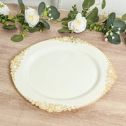 20 Round 13" Plastic Charger Plates with Embossed Baroque Rim CHRG_PLSTLW1310_CLGD_PK20