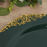20 Round 13" Plastic Charger Plates with Embossed Baroque Rim CHRG_PLSTLW1310_CLGD_PK20