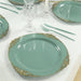 20 Round 13" Plastic Charger Plates with Embossed Baroque Rim CHRG_PLSTLW1310_CLGD_PK20