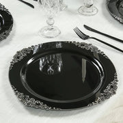 20 Round 13" Plastic Charger Plates with Embossed Baroque Rim CHRG_PLSTLW1310_CLGD_PK20