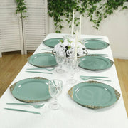 20 Round 13" Plastic Charger Plates with Embossed Baroque Rim CHRG_PLSTLW1310_CLGD_PK20