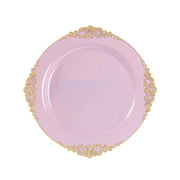 20 Round 13" Plastic Charger Plates with Embossed Baroque Rim CHRG_PLSTLW1310_CLGD_PK20