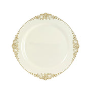20 Round 13" Plastic Charger Plates with Embossed Baroque Rim CHRG_PLSTLW1310_CLGD_PK20