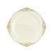 20 Round 13" Plastic Charger Plates with Embossed Baroque Rim CHRG_PLSTLW1310_CLGD_PK20
