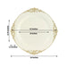 20 Round 13" Plastic Charger Plates with Embossed Baroque Rim CHRG_PLSTLW1310_CLGD_PK20