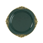 20 Round 13" Plastic Charger Plates with Embossed Baroque Rim CHRG_PLSTLW1310_CLGD_PK20