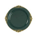 20 Round 13" Plastic Charger Plates with Embossed Baroque Rim CHRG_PLSTLW1310_CLGD_PK20