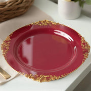 20 Round 13" Plastic Charger Plates with Embossed Baroque Rim CHRG_PLSTLW1310_CLGD_PK20