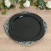 20 Round 13" Plastic Charger Plates with Embossed Baroque Rim CHRG_PLSTLW1310_CLGD_PK20