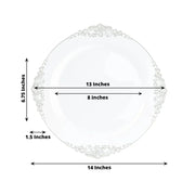 20 Round 13" Plastic Charger Plates with Embossed Baroque Rim CHRG_PLSTLW1310_CLGD_PK20
