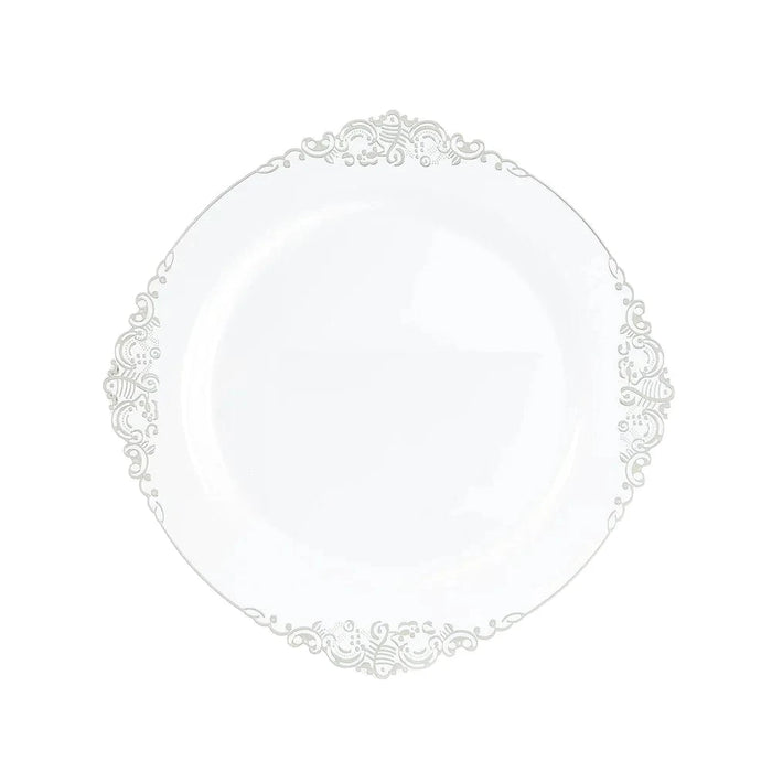 20 Round 13" Plastic Charger Plates with Embossed Baroque Rim CHRG_PLSTLW1310_CLGD_PK20