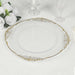 20 Round 13" Plastic Charger Plates with Embossed Baroque Rim - Clear and Gold CHRG_PLSTLW1310_CLGD