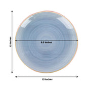 20 Round 13" Transparent Plastic Charger Plates Swirl Design with Gold Rim