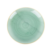 20 Round 13" Transparent Plastic Charger Plates Swirl Design with Gold Rim CHRG_PLSTLW0018_BR_087GD_PK20