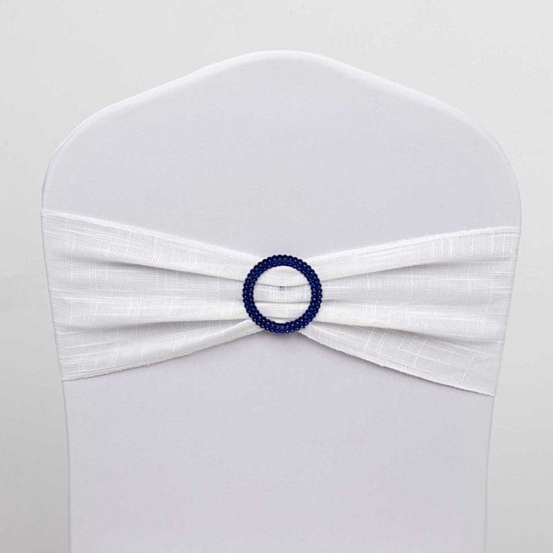 20 Round 2.5" Rhinestone Metal Buckle Chair Decorations