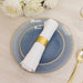 20 Round Salad Dinner Plastic Plates with Gold Rim