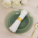 20 Round Salad Dinner Plastic Plates with Gold Rim