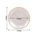 20 Round Salad Dinner Plastic Plates with Gold Rim