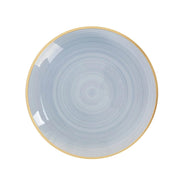 20 Round Salad Dinner Plastic Plates with Gold Rim DSP_PLR0018_BR_7_086GD_PK20
