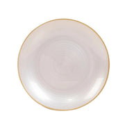 20 Round Salad Dinner Plastic Plates with Gold Rim DSP_PLR0018_BR_7_WHGD_PK20