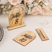 20 Rustic 4.5" Wooden Arch 1-20 Wedding Table Numbers - Natural FAV_BOARD06_SET_NAT