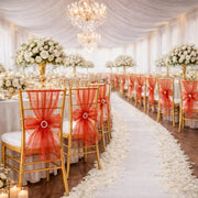20 Sheer 6" x 108" Organza Chair Sashes