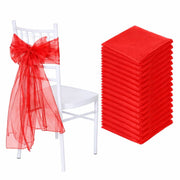 20 Sheer 6" x 108" Organza Chair Sashes