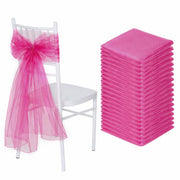 20 Sheer 6" x 108" Organza Chair Sashes
