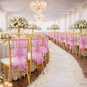 20 Sheer 6" x 108" Organza Chair Sashes
